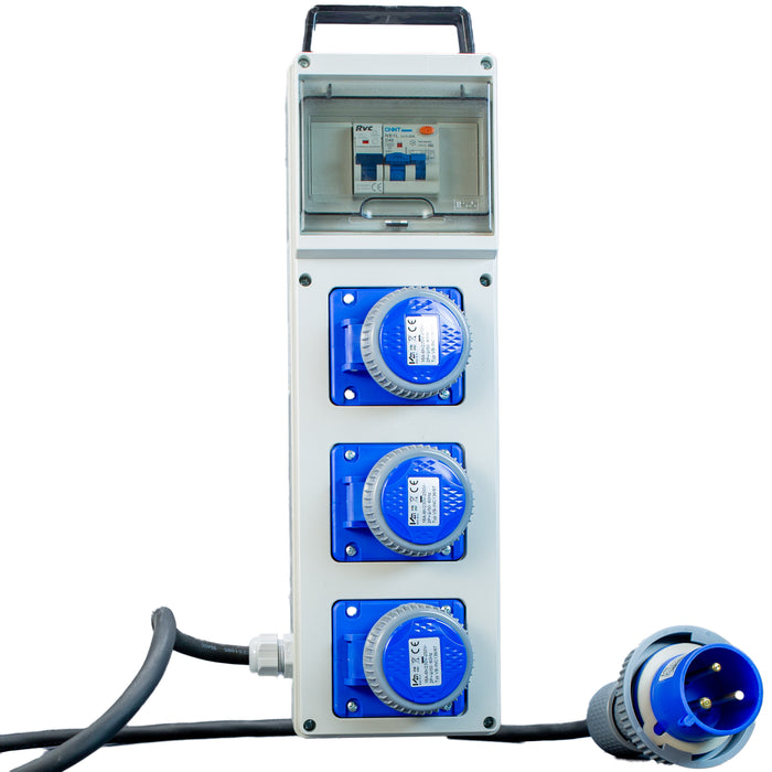 Quadro di Distribuzione da Cantiere ASC 9KW 32A - per Generatori - Spina da 32A - Differenziale da 40A - Magnetotermico da 16A - ElettroWatt.eu