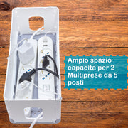 Scatola Porta Cavi in ABS super resistente, Protezione Ciabatte elettriche, sistema i cavi aggrovigliati, Sicurezza Bambini e Animali. - ElettroWatt.eu