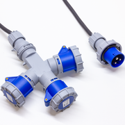 ADATTATORE INDUSTRIALE 3 PRESE 16A CON CAVO 2.2METRI - CAVO IN NEOPRENE 3G2.5 - PROTEZIONE IP67 - ElettroWatt.eu