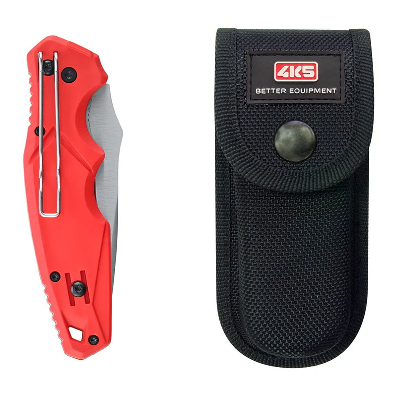 Robusto coltello a serramanico con lama satinata