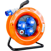 Avvolgicavo industriale IP44 - 3 prese CEE - 30 metri 220V Cavo in Neoprene H07rn-f - ElettroWatt.eu