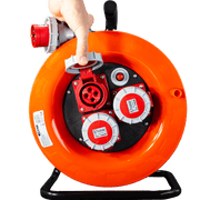 Avvolgicavo industriale IP67 - 3 prese CEE 4 POLI 16A - 30 metri 400V - Cavo in Neoprene H07rn-f - ElettroWatt.eu