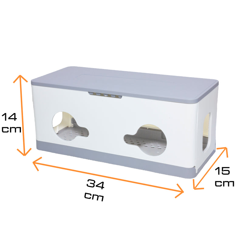 Scatola Porta Cavi in ABS super resistente, Protezione Ciabatte elettriche, sistema i cavi aggrovigliati, Sicurezza Bambini e Animali. - ElettroWatt.eu