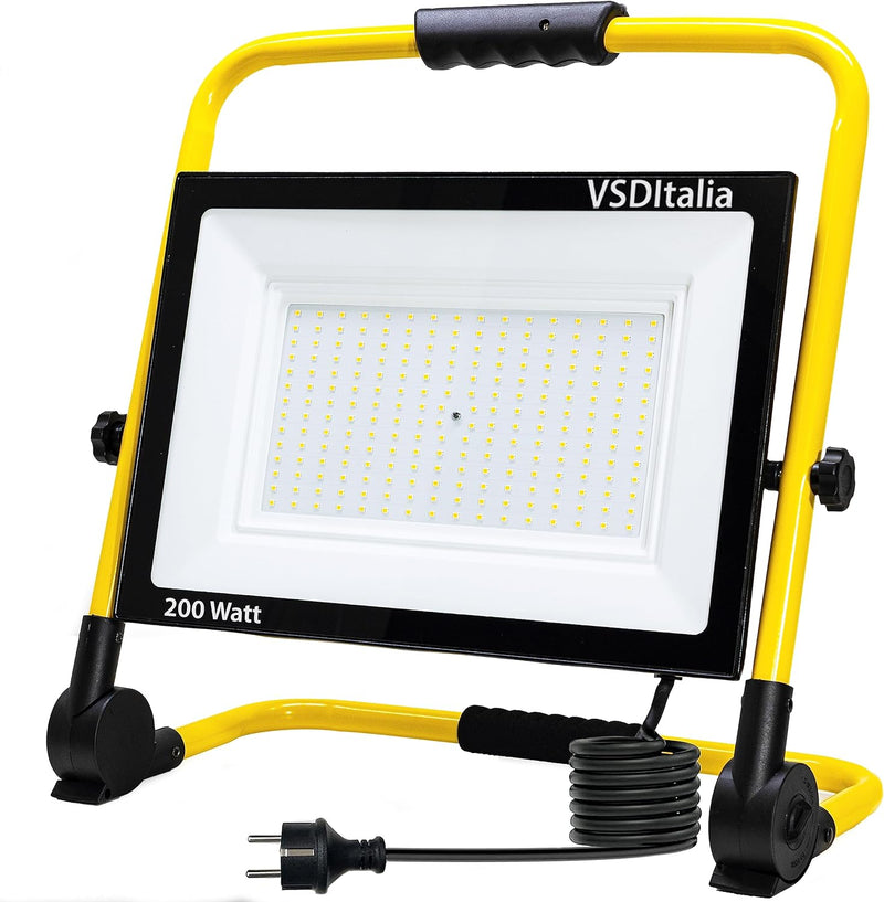 PROIETTORE LED TERMINUS CANTIERE 100W 8000LM C/PIEDISTALLO CAVO MT.1,5 - ElettroWatt.eu