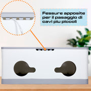 Scatola Porta Cavi in ABS super resistente, Protezione Ciabatte elettriche, sistema i cavi aggrovigliati, Sicurezza Bambini e Animali. - ElettroWatt.eu