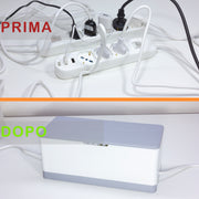 Scatola Porta Cavi in ABS super resistente, Protezione Ciabatte elettriche, sistema i cavi aggrovigliati, Sicurezza Bambini e Animali. - ElettroWatt.eu