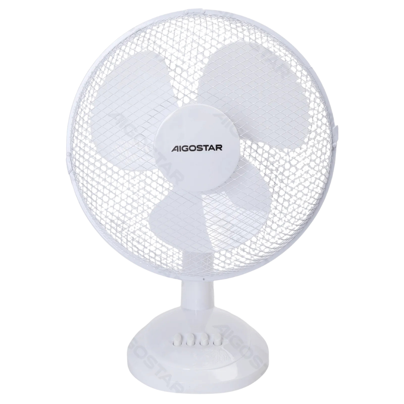 Ventilatore da tavolo oscillante o fisso ad inclinazione variabile- 30W- 3 velocità - Diametro 23cm