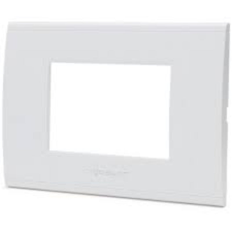 PLACCA A 3 MODULI IN PLASTICA BIANCA comp. living
