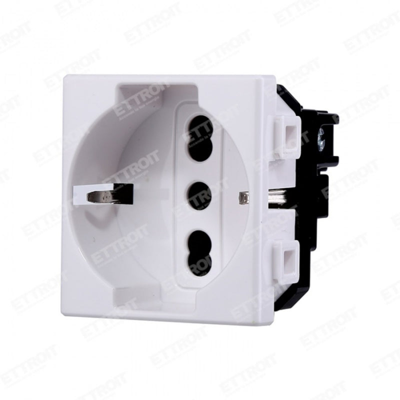 PRESA SCHUKO BIANCA 2P+T 16A comp matix