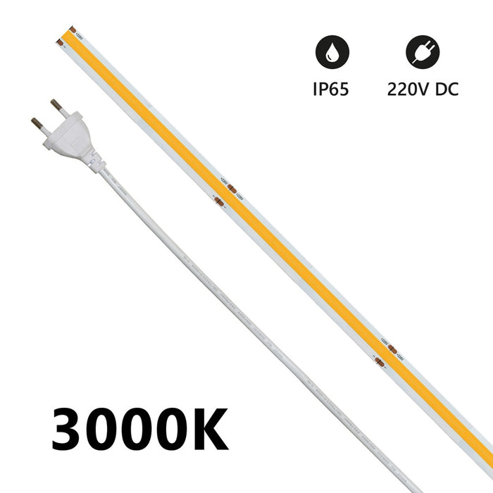 STRISCIA LED COB IP68 20MT. 3000K 220V 14W 1200LM - Prezzo al mt. - ElettroWatt.eu