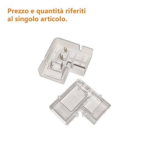 CONNETTORE ANGOLARE 90° PER STRISCE LED COB 220V - ElettroWatt.eu