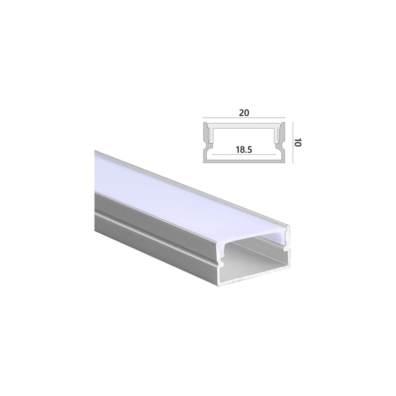 PROFILO ALLUMINIO LINEARE SPECIFICO PER STRIP 220V BARRA DA 2 MT