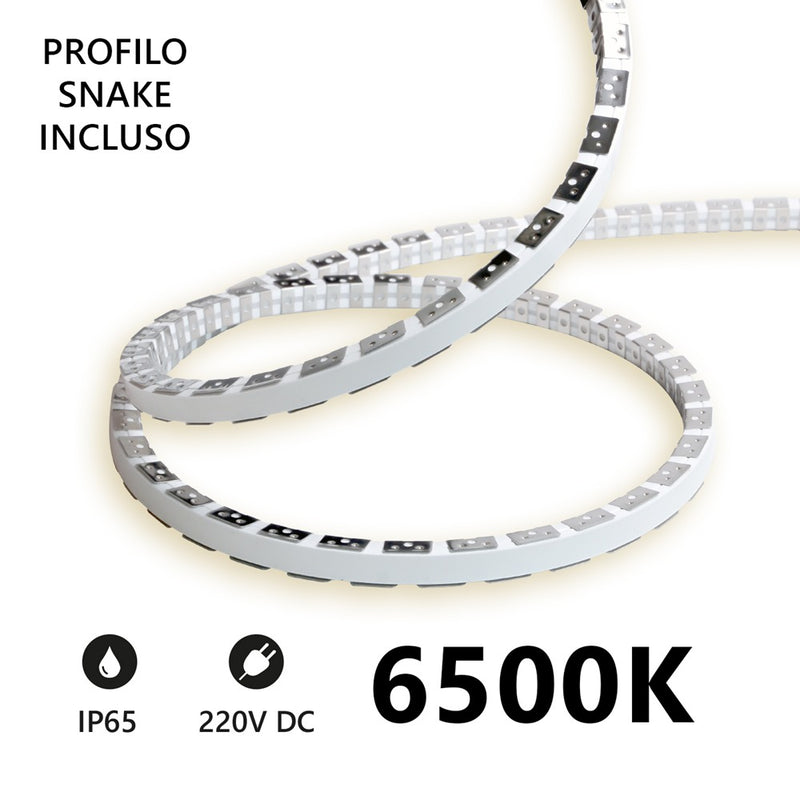 Striscia LED Snake Flex 5m IP65 230V 6500K 11W/m
