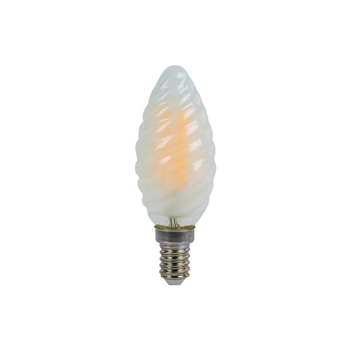 Tortiglione C35 Vetro Frost 4W 550lm 4000K E14 - ElettroWatt.eu