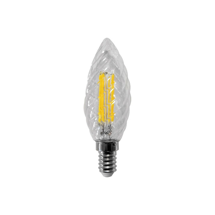 Tortiglione filamento LED 230V 4W 500lm 3000K E14 - ElettroWatt.eu