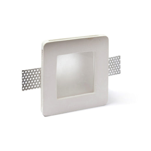 Portafareftto in gesso per GU10 singolo quadrato - ElettroWatt.eu
