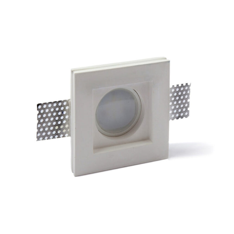 Portafaretto Quadrato da Incasso in gesso per GU10 e GU5.3 - ElettroWatt.eu
