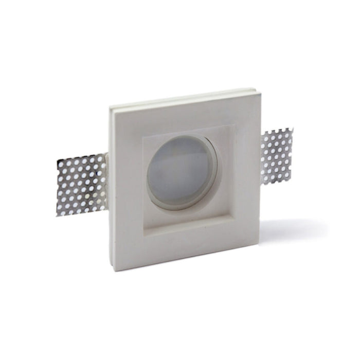 Portafaretto Quadrato da Incasso in gesso per GU10 e GU5.3 - ElettroWatt.eu