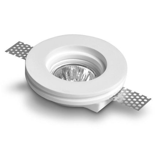 Portafaretto in gesso per GU10 singolo rotondo - ElettroWatt.eu