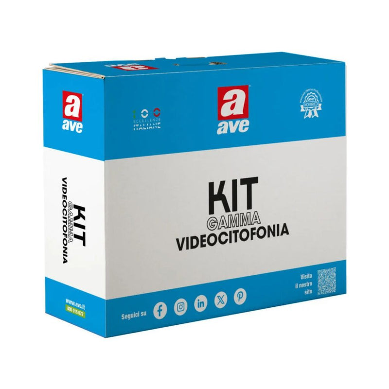 KIT AUDIO BIFAMILIARE CON POSTAZIONE ESTERNA DA APPOGGIO PARETE A DUE CHIAMATE E N.2 CORNETTE CITOFONICHE INTERNE - 2 FILI