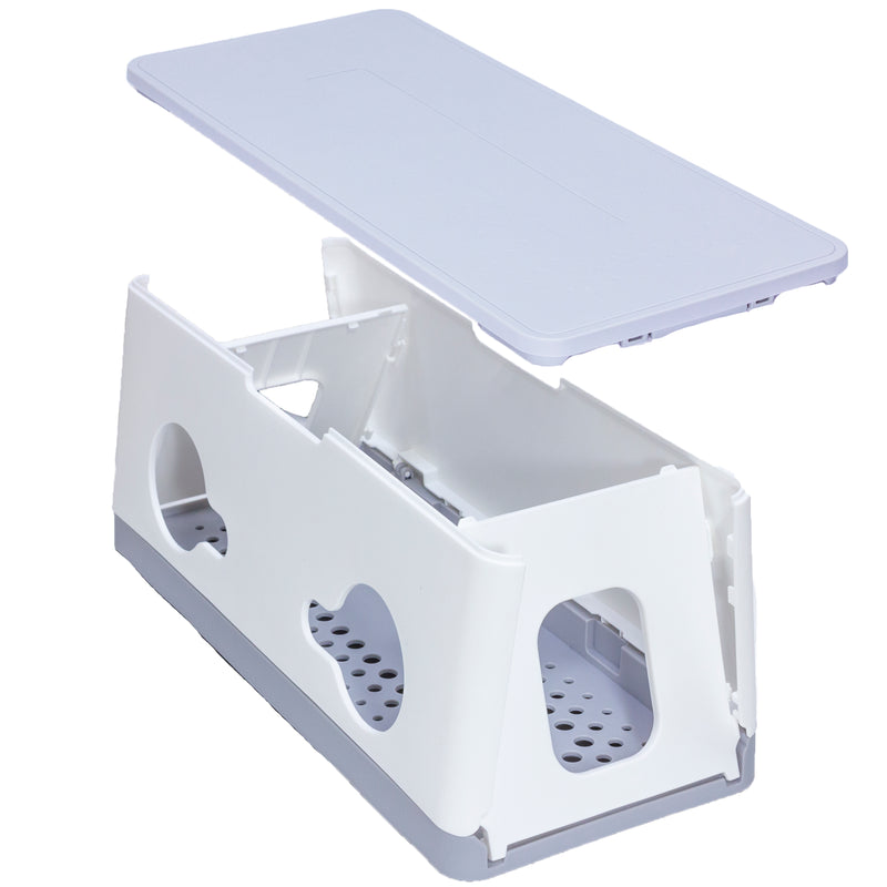 Scatola Porta Cavi in ABS super resistente, Protezione Ciabatte elettriche, sistema i cavi aggrovigliati, Sicurezza Bambini e Animali. - ElettroWatt.eu