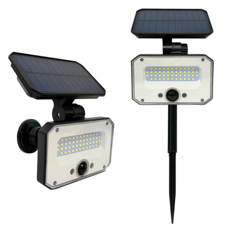 Picchetto Solare ricaricabile LED 8W - Luce Naturale 4000K - 850lm - IP54 con Batteria Litio