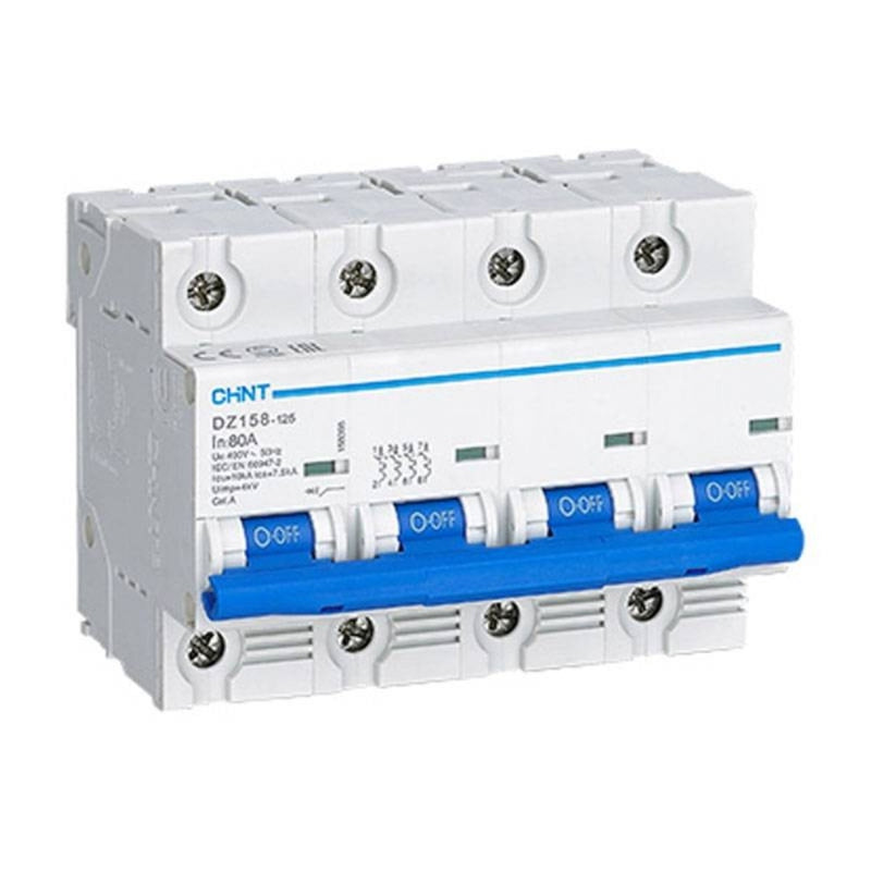 Interruttore magnetotermico Chint 80A 4 poli 10kA Curva C 158098