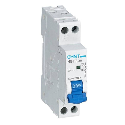 NBH8-INTERRUTTORE M/T 1P+N 6A CURVA C - ElettroWatt.eu