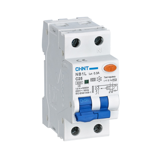 Interruttore magnetotermico differenziale 1P+N 25A 300mA 6kA Curva C Tipo AC - Elettrowatt