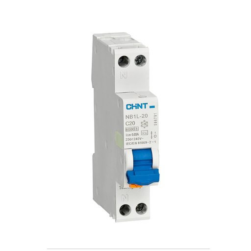 Interruttore magnetotermico differenziale elettromeccanico Curva C 10 A- 1 P+N - 6 kA - 30mA A - Elettrowatt