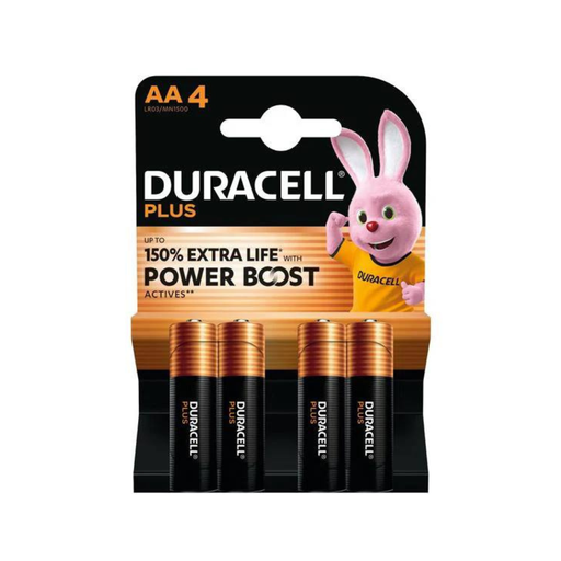 PILA DURACELL STILO ALCALINA AA  - 4 PZ - Elettrowatt