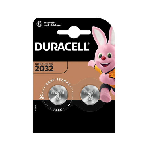 BATTERIA BOTTONE DURACELL
 Litio CR2032 3v - BLISTER 2 PZ - Elettrowatt