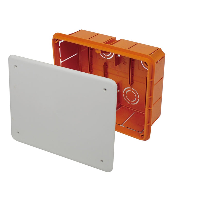 CASSETTA DI DERIVAZIONE DA INCASSO C/COPERCHIO196x152x70