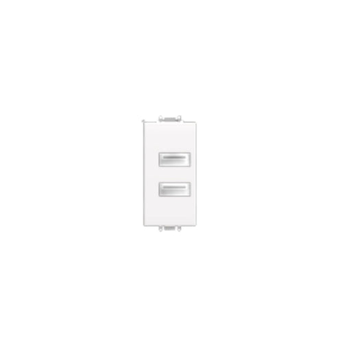 PRESA USB 2 POSTI 2.4 A - Comp. Plana - ElettroWatt.eu