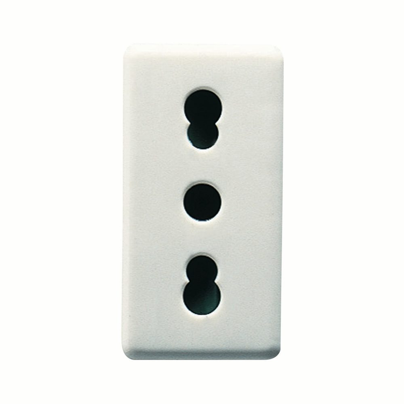 PRESA BIPASSO P11/17  BIANCA - COMPATIBILE GEWISS SYSTEM