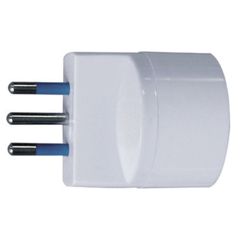 ADATTATORE SPINA 10A 2P+T PRESA STANDARD TEDESCO IMQ BIANCO