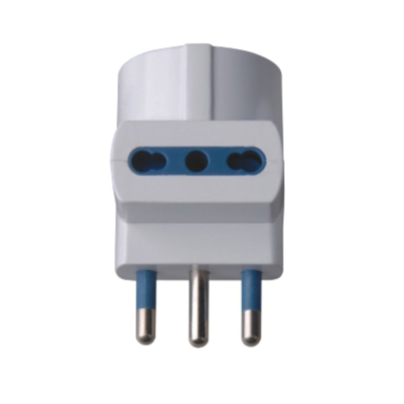 ADATTATORE SPINA 16A2P+T 1 PR STRD.TEDESCO 2 PR BIP 10/16A IMQ BIANCO