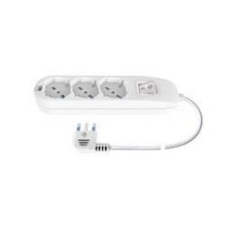 MULTIP 3 USCITE UNIVERSALI INTERR SPINA16A CAVO 1.5M 3500W IMQ BIANCA