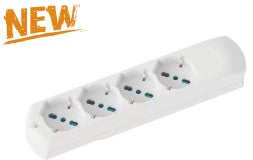 MULTIPRESA 4 PRESE UNIVERSALI  SENZA CAVO