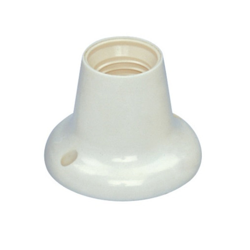 PUNTOLUCE ATTACCO E27 FORI PASSANTI DIAMETRO 4MM BIANCO