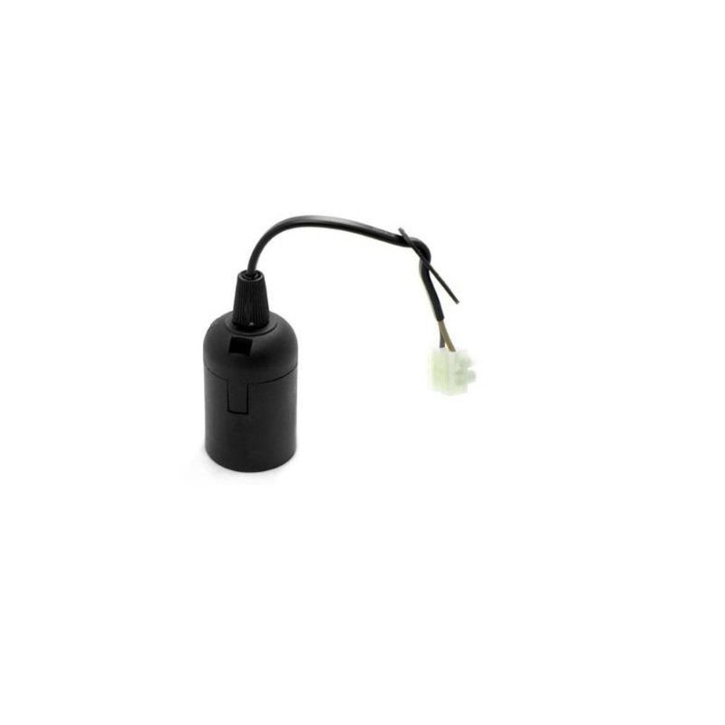 PORTALAMPADE ATTACCO E27 CABLATO CAVETTO 2X0,75 MM E MORSETTIERA NERO