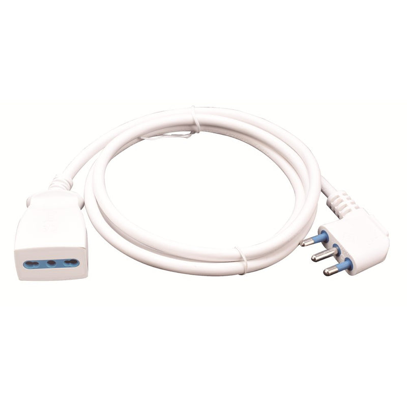 PROLUNGA LINEARE SP 16A 2P+T PR BIP 10/16A 2P+T CAVO 3X1MM 2M IMQ BIANCA