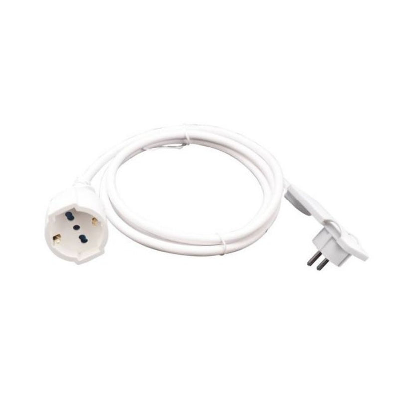 PROLUNGA CAVO DM.3x1 MT.1 SP. FLAT 16A-PR. UNIVERSALE BIANCO