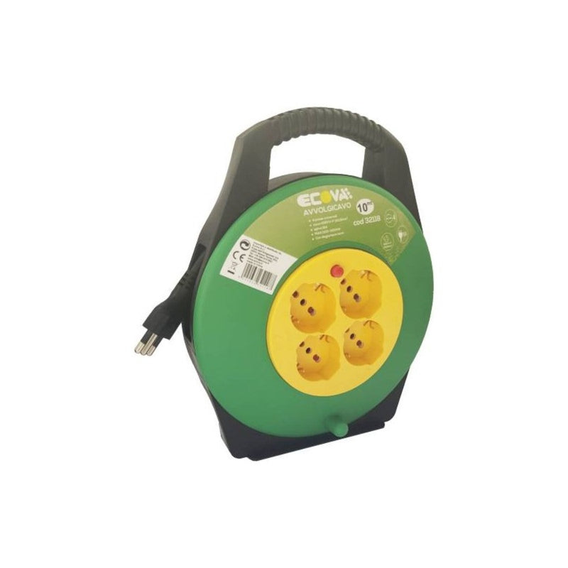 AVVOLGICAVO 4 PRESE UNIVERSALI SPINA 16A CAVO 3X1MM 10M, SFUSO