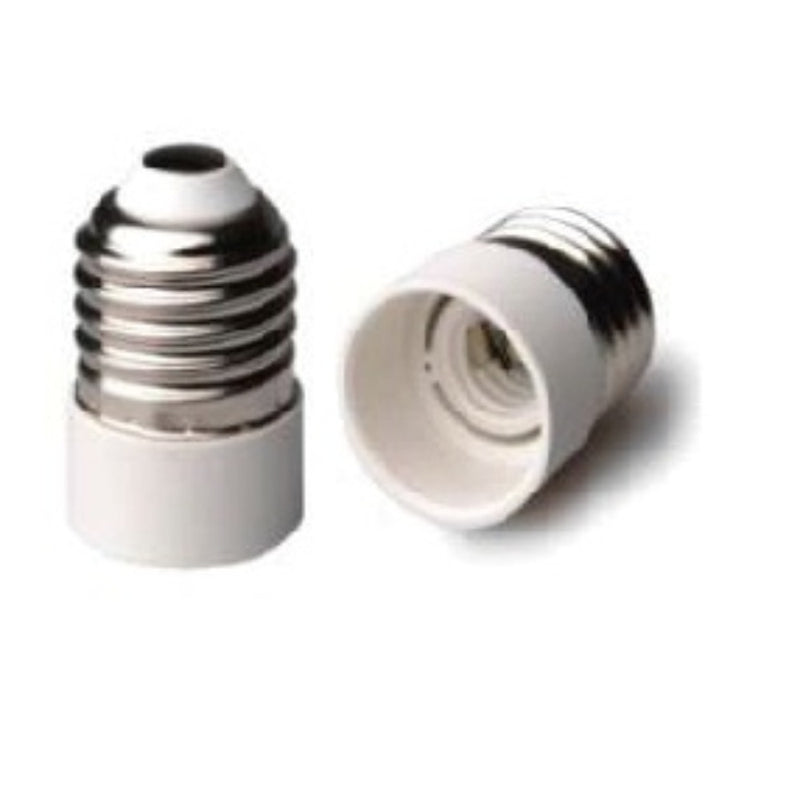 ADATTATORE DI ATTACCO PER LAMPADINA E27-E14 CORPO TERMOPLASTICO BIANCO