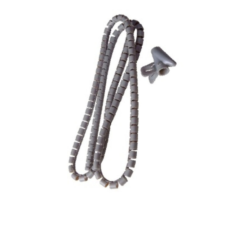 GUAINA RACCOGLICAVO SPIRALATA L. 1,8M DIAMETRO 15MM ARGENTO