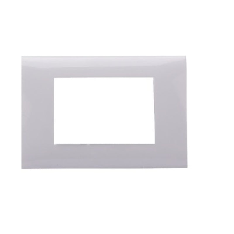 PLACCA  PER INTERRUTTORI 3 MODULI, SILVER