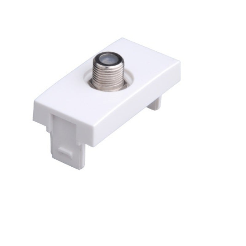 MODULO CONNETTORE TV/SAT TIPO F BIANCA