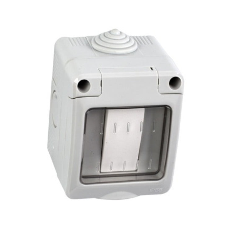 KIT CONTENITORE STAGNO 1 INTERRUTTORE UNIPOLARE 16A E COPERCHIO IP55 IMQ