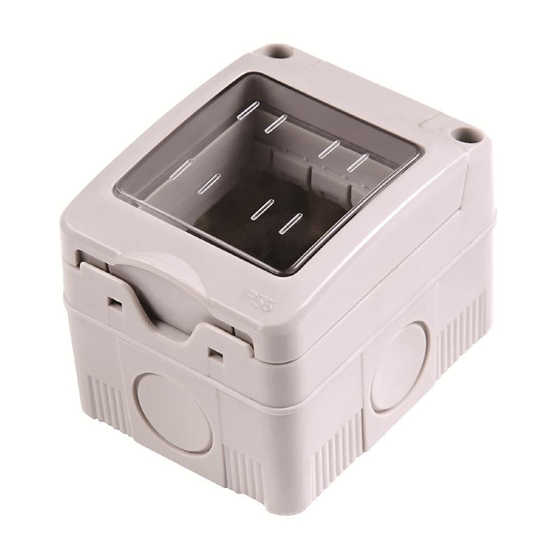 CONTENITORE PORTAFRUTTI DA PARETE 2 POSTI CON COPERCHIO-IP55